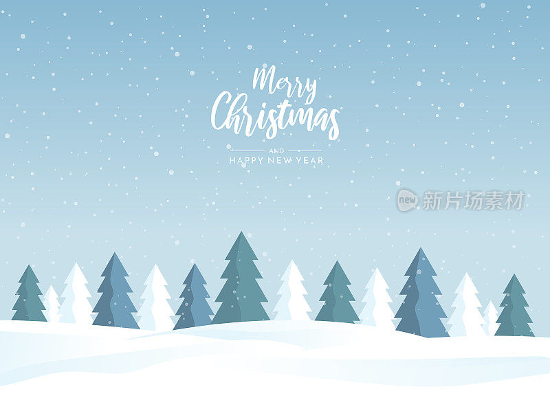 Merry Christmas and Happy New Year background. Vector